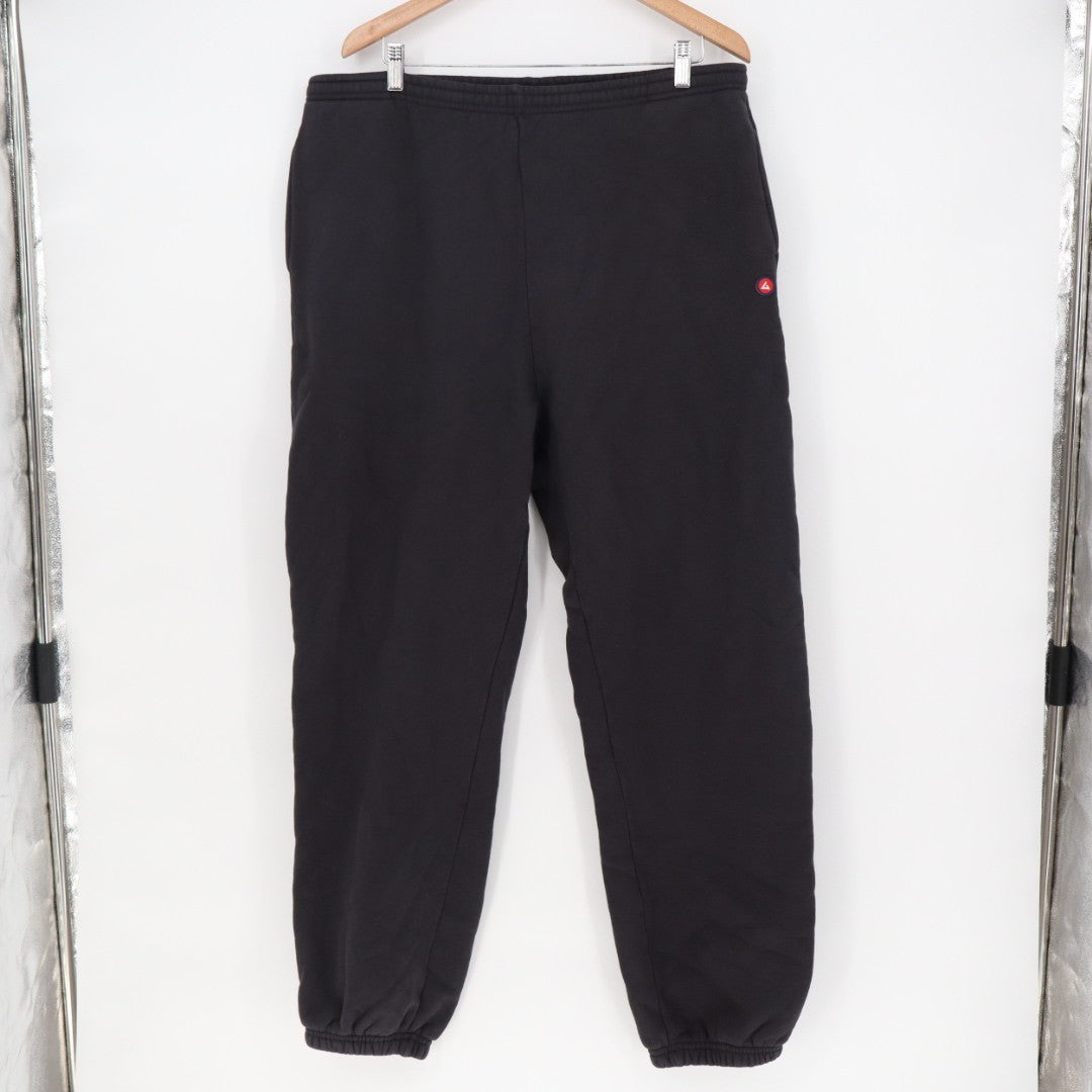 American Giant Sweatpants Men's 2XL Black Cotton Fleece Drawstring Waist Tapered