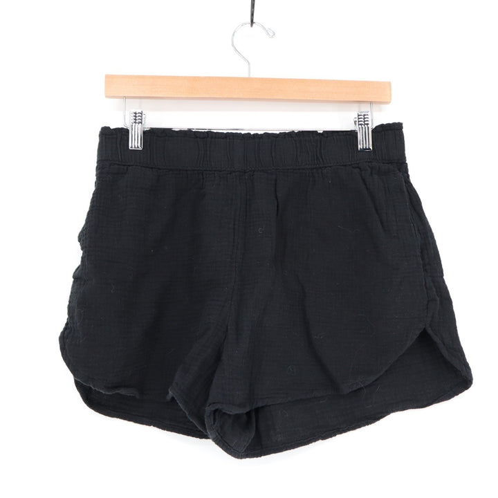 Universal Thread Good Athletic Shorts Womens M Black Slash Pockets Elastic Waist
