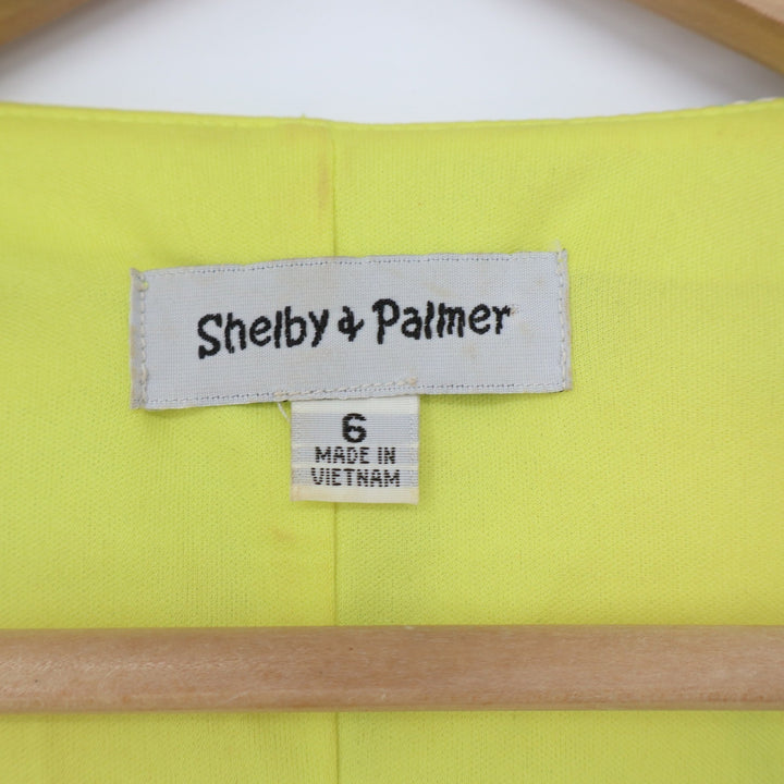 Shelby & Palmer Dress Womens 6 Sheath Yellow Floral Side Knot Sleeveless