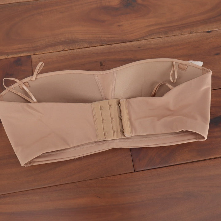 Warners Easy Size Lightly Lined Bra Women Medium Nude Stretch Wireless Strapless