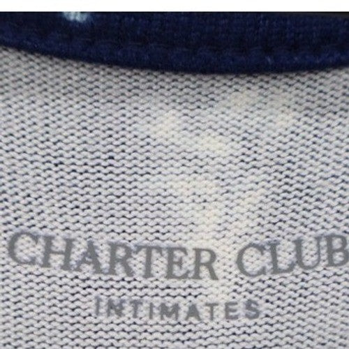 Charter Club Intimates Sleep Shirt Medium Navy Blue Forest Stroll Pine Tree Knit