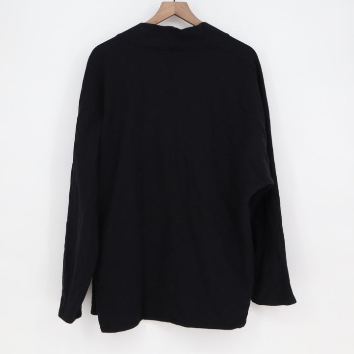 American Giant French Terry Cardigan Sweater Womens M Black Cotton Long Sleeve