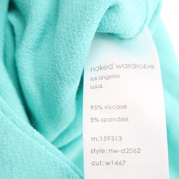 Naked Wardrobe Aqua Turquoise One Shoulder Mini Dress L