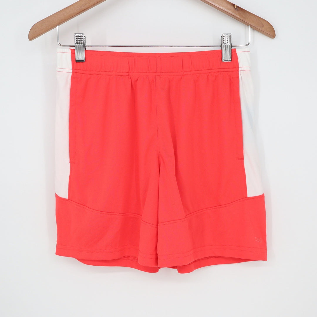 DSG Boys All Sport Shorts Cabana Coral White Moisture Wicking Size L 14-16 NEW