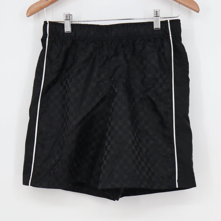 DSG Boys XL Woven Soccer Shorts Pure Black Checkerboard NWT