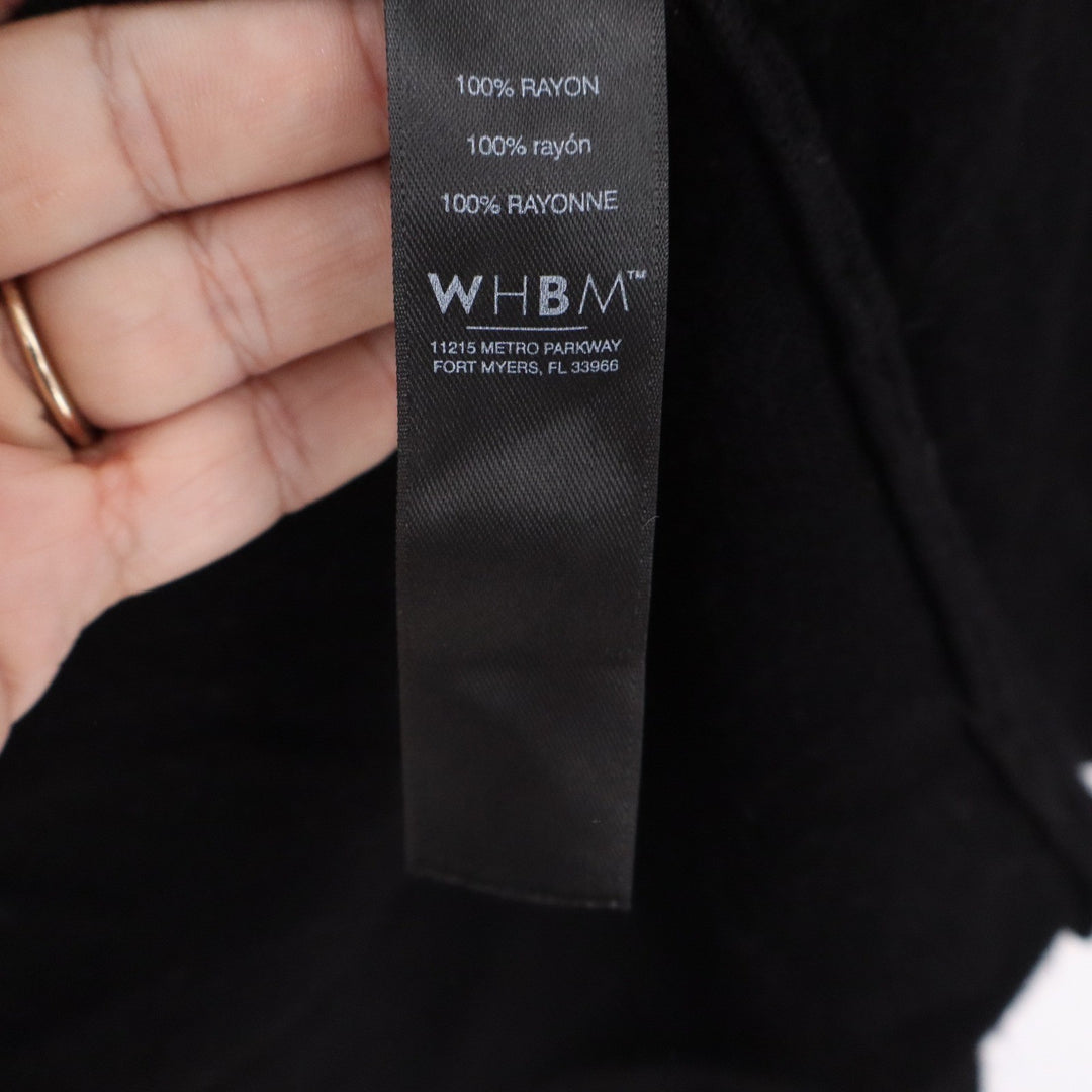 White House Black Market WHBM Black Open Front Rayon Cardigan Sweater XS