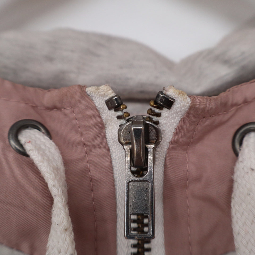 Zine Anorak Windbreaker Jacket Mens Large Dusty Rose Grey Colorblock Pullover