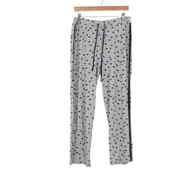 Lucky Brand Mens Gray Navy Star Print Pajama Pants Lounge Sleepwear Size M