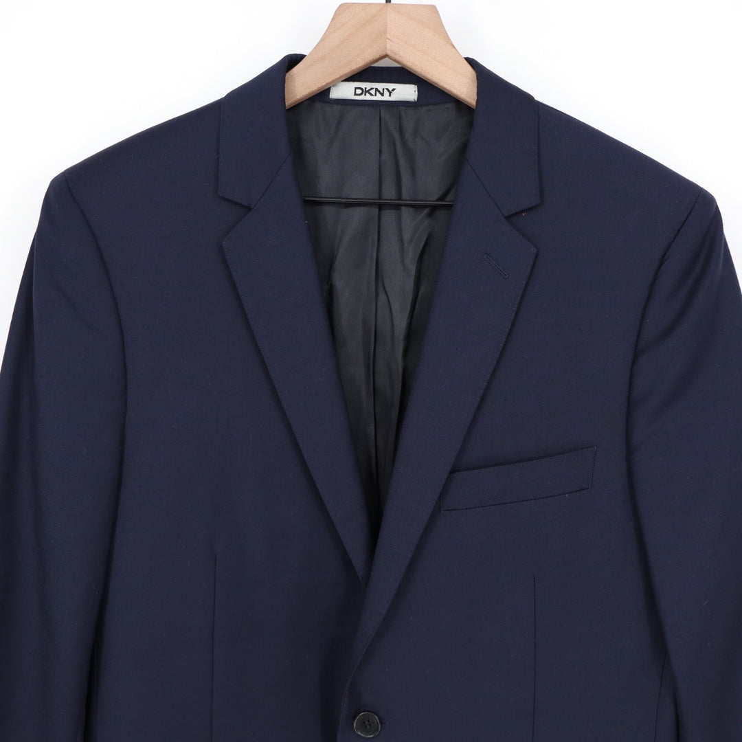 DKNY Boyds Blazer Jacket Mens 38R Blue Notch Lapel Single Breasted Double Vents