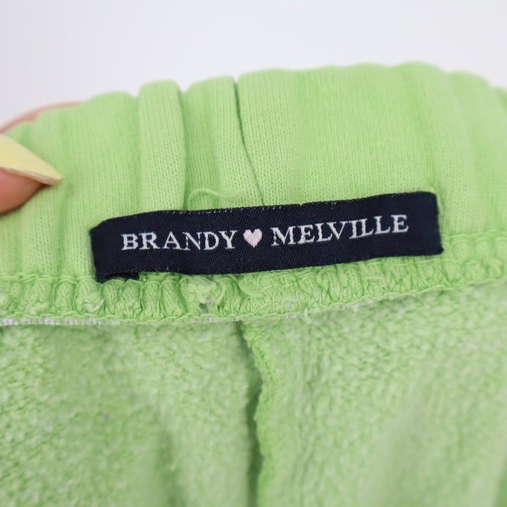 Brandy Melville Lime Green Rosa Sweatpants Joggers Fleece One Size