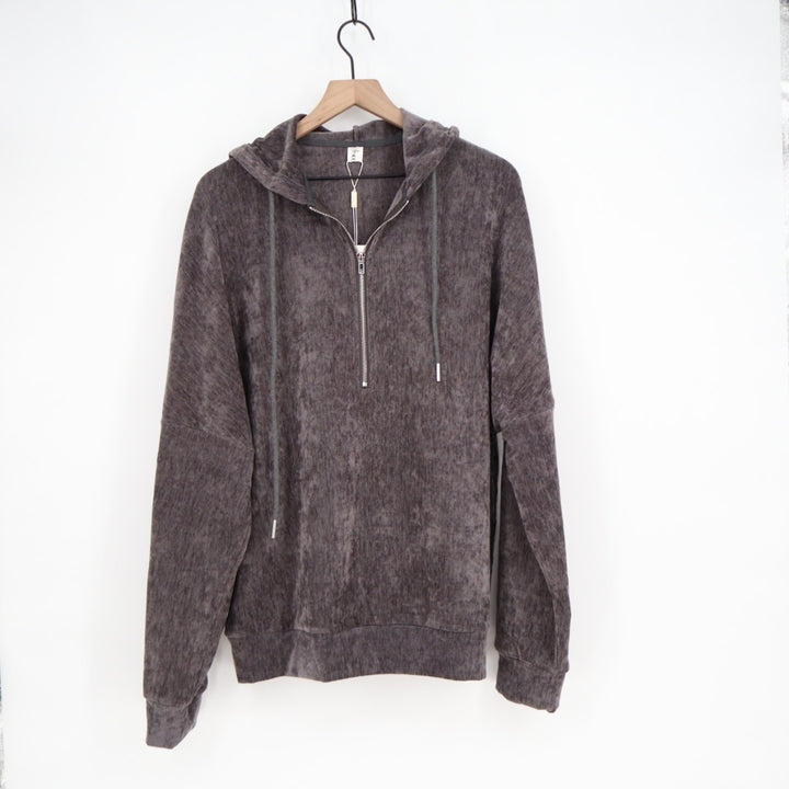 Modesees Corduroy Hoodie Women 2XL Brown Space Dye Half Zip Long Sleeve Pullover