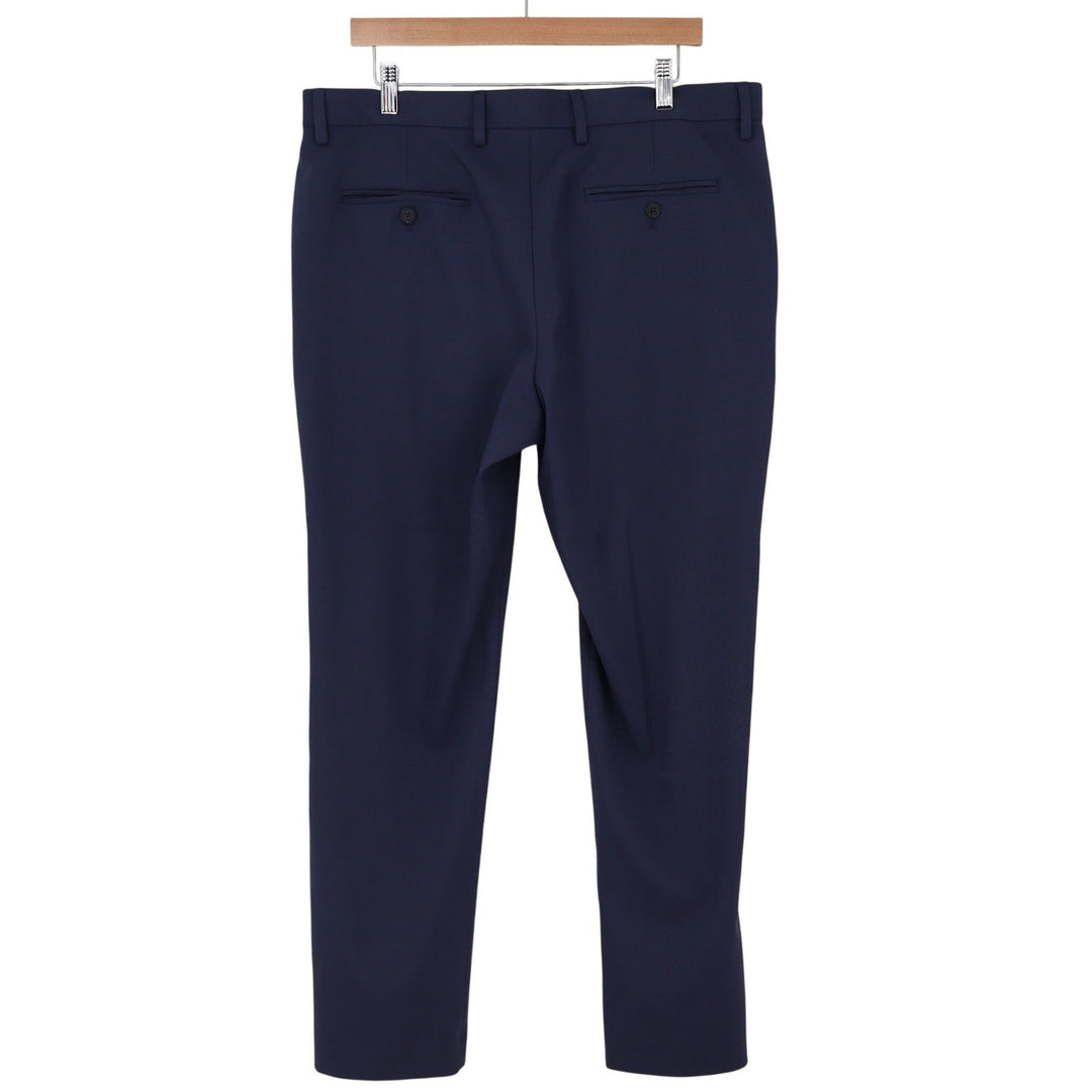 Perry Ellis Dress Pants Mens 36x30 Portfolio Slim Fit Navy Blue Stretch