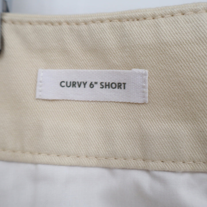 LOFT Outlet Shorts Womens 4 Curvy 6" Short Tan Chino Cotton Mid Rise NWT