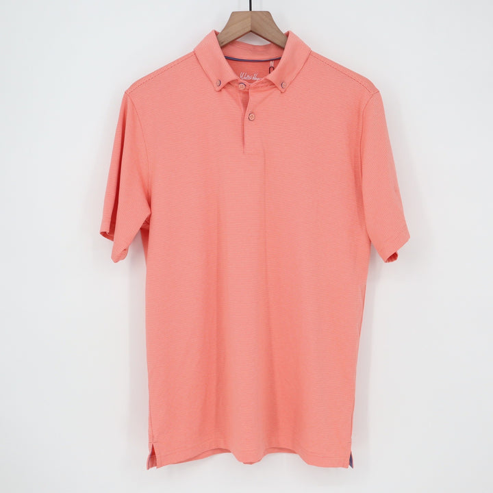 Walter Hagen Mens P11 Championship Stripe Polo Shirt Pink Peach S