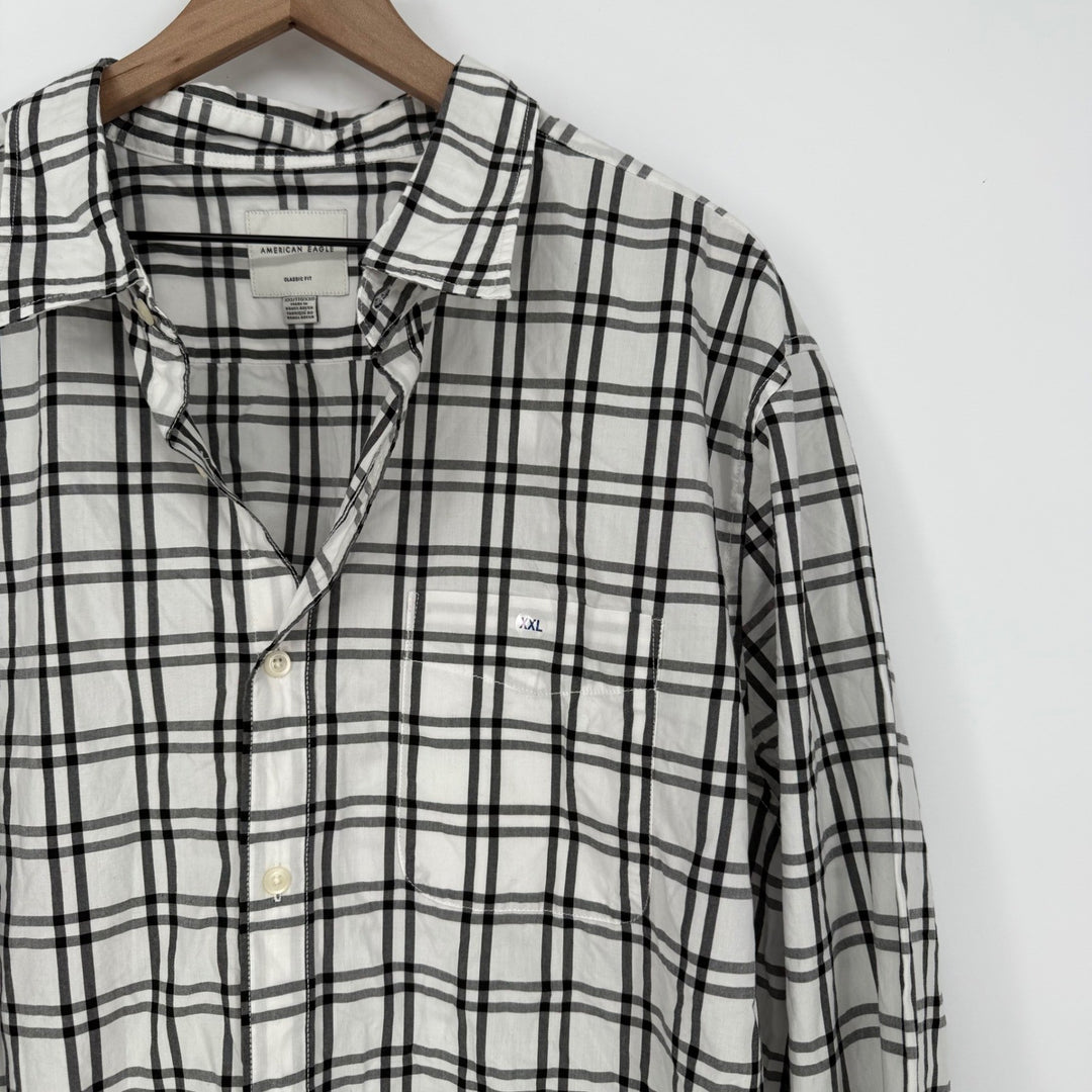 American Eagle Outfitters XXL Plaid Shirt Long Sleeve Classic Fit