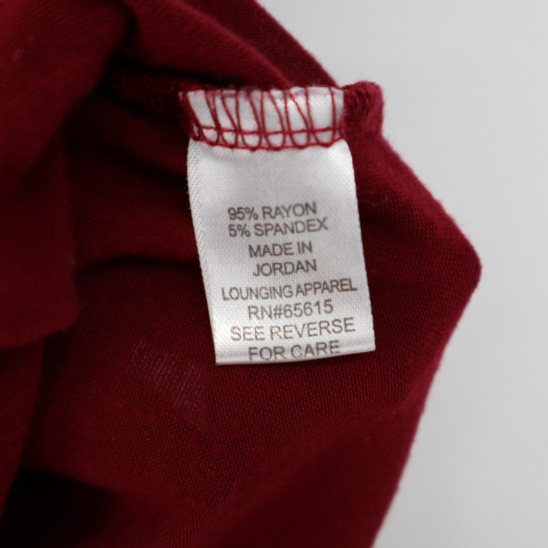 Splash Tank Top Womens Large Red Stretch Criss Cross Neck Sleeveless Pullover