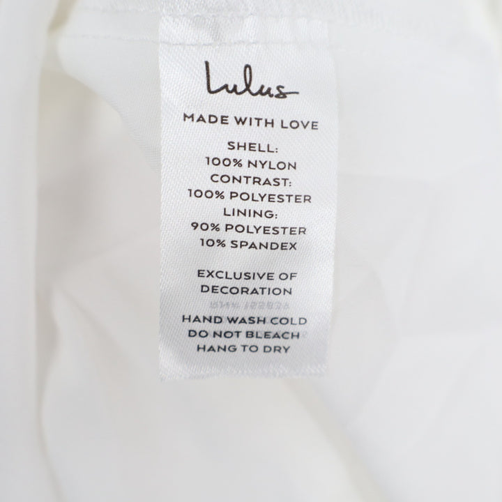Lulus Gorgeous Forever Maxi Dress Womens S Ivory Chiffon Lace Pleated Backless