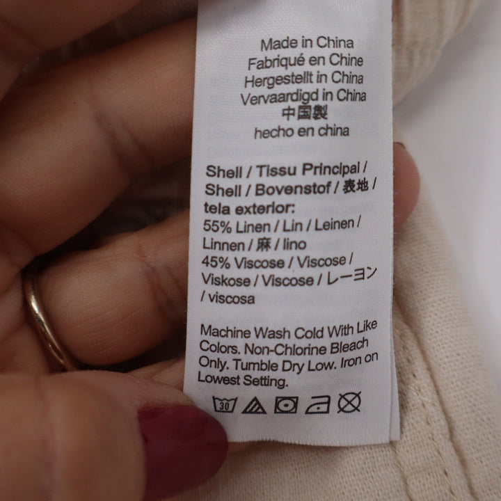 J.Crew Womens Linen Viscose Blend Pull On Shorts Cream Size S Elastic Waist 3in