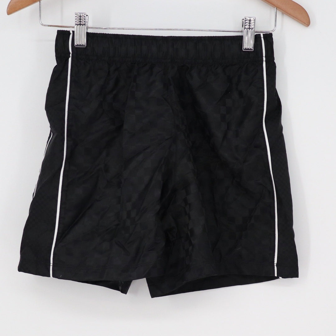 DSG Boys Medium 10-12 Woven Soccer Short Pure Black Checkerboard NEW