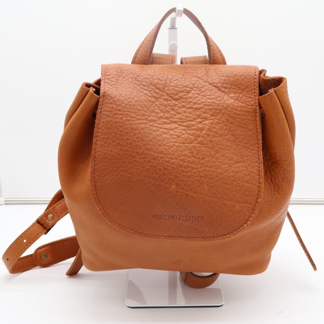 Portland Leather Womens Bucket Backpack Brown Adjustable Shoulder Strap Bag