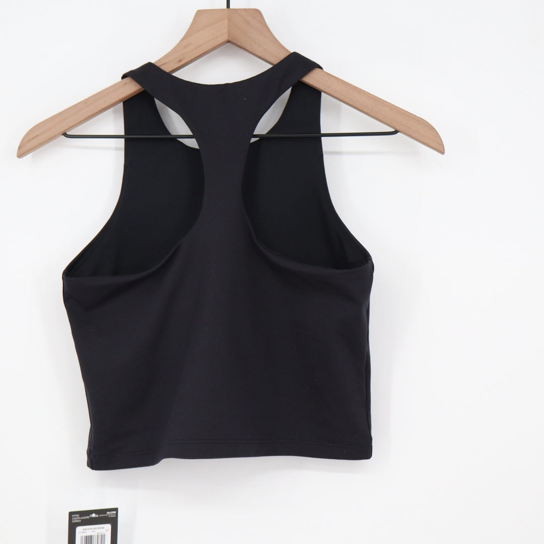 Under Armour Girls Motion Crop Tank Top Black Youth Large YL New