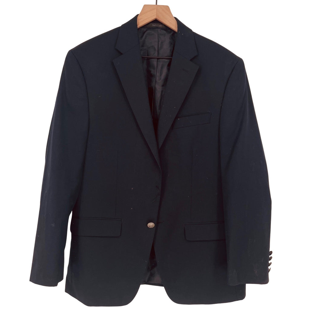 Michael Kors Mens Navy Wool Blend Blazer Jacket Size 38S