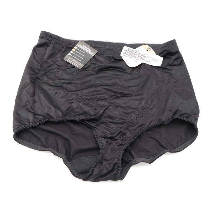 Bali Firm Control Tummy Panel Brief Womens 3XL Black Stretch Lace Trim