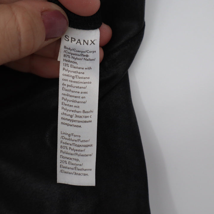 Spanx Faux Leather Leggings Black High Rise Shaping Skinny Pants Medium M M/M