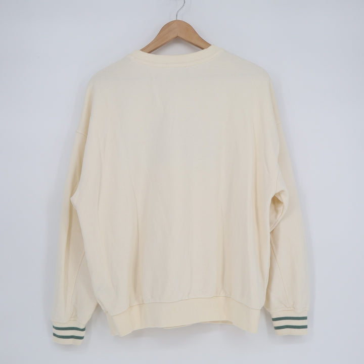 Z Supply Baseline Love Sweatshirt Womens Medium Beige Cotton Ribbed Crew Neck