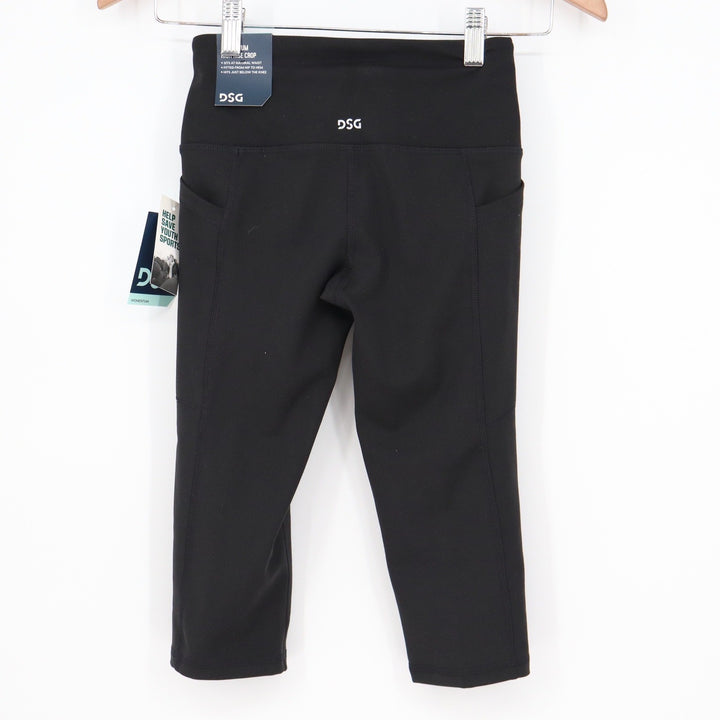 DSG Womens Momentum Crop Leggings Pure Black XXS New