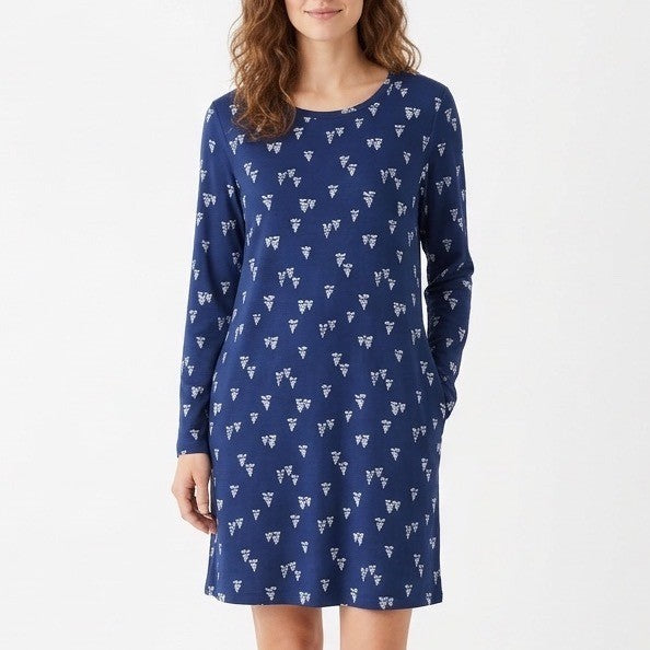 Charter Club Intimates Blue Forest Stroll Tree Print Nightgown Small 100210591MS