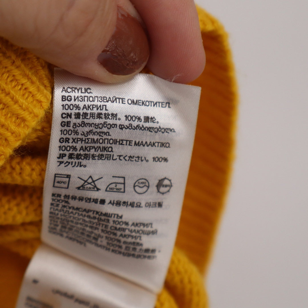 H&M Divided Mustard Yellow Crew Neck Relaxed Knit Sweater XL