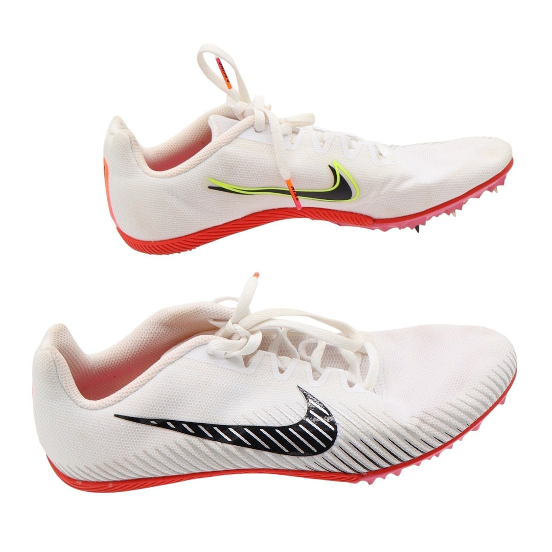Nike Track Spikes Mens 8.5 Zoom Rival M 9 White Crimson Racing Excellent
