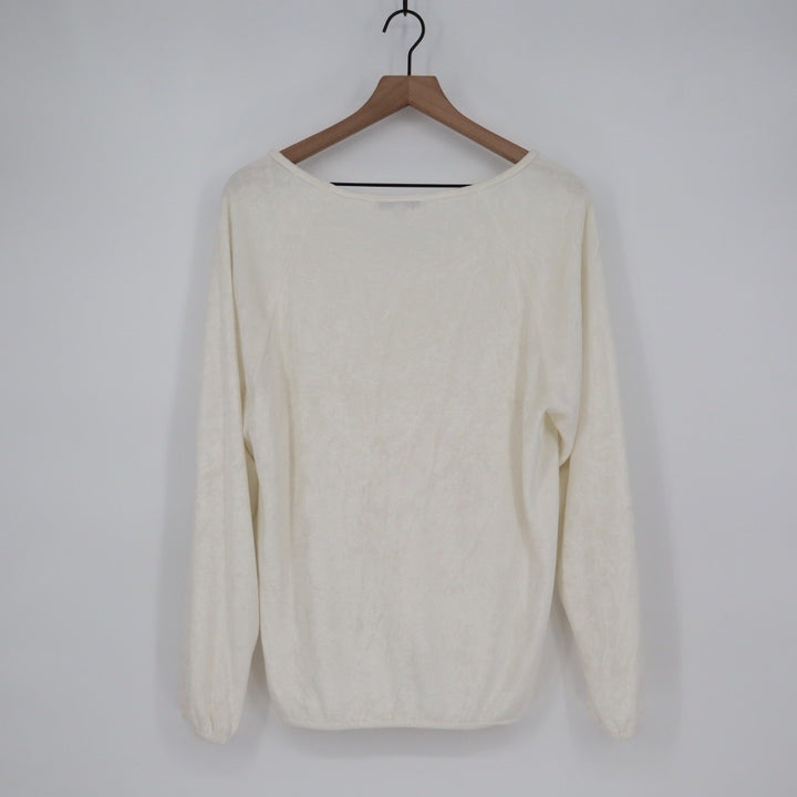 Red Haute Cream V Neck Long Sleeve Top Women's Size L