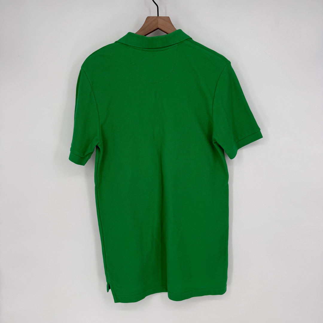 Chaps Mens Green Short Sleeve Polo Shirt Embroidered Logo Size S