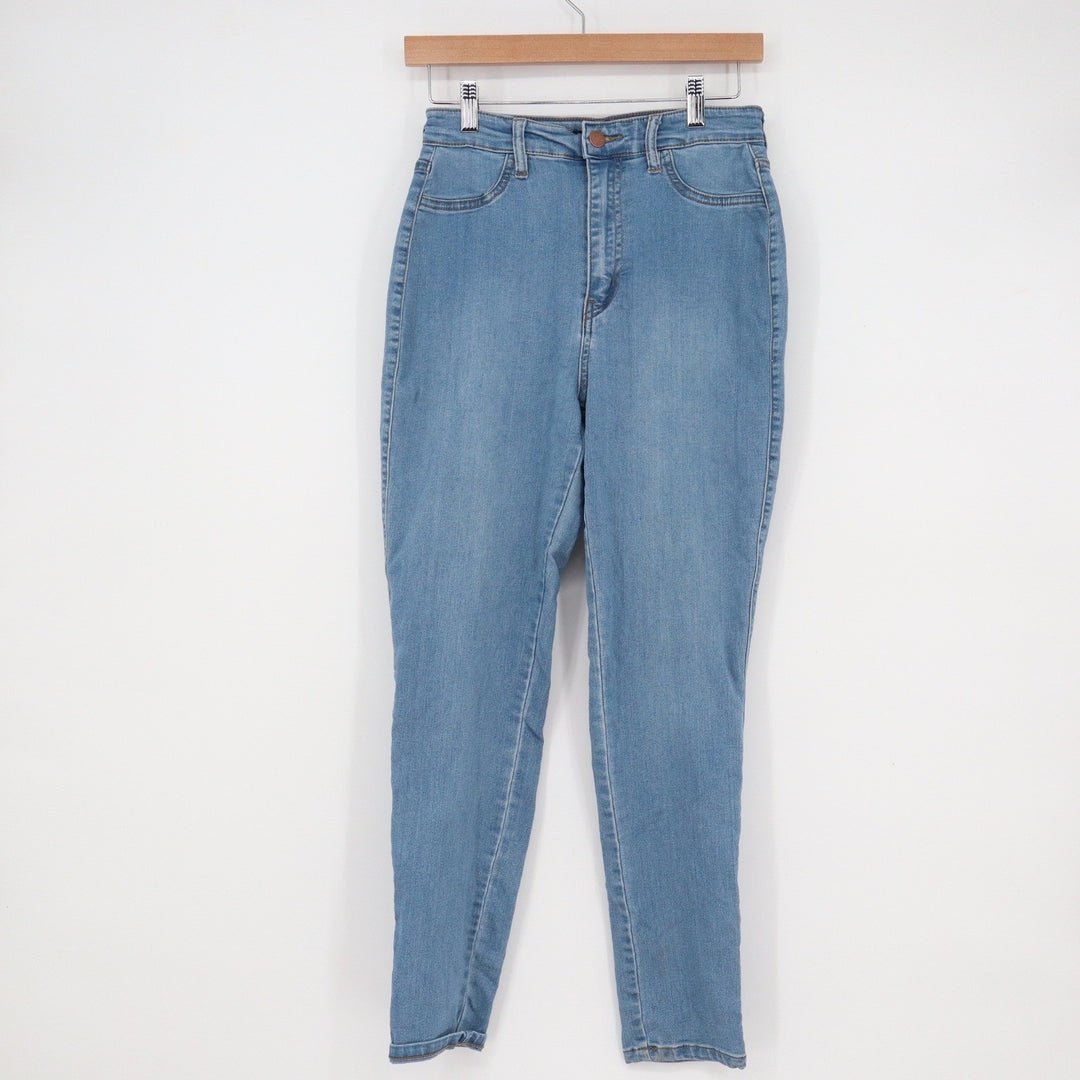 Fashion Nova P88S High Rise Skinny Jeans Medium Wash Blue Size 9 Stretch Denim