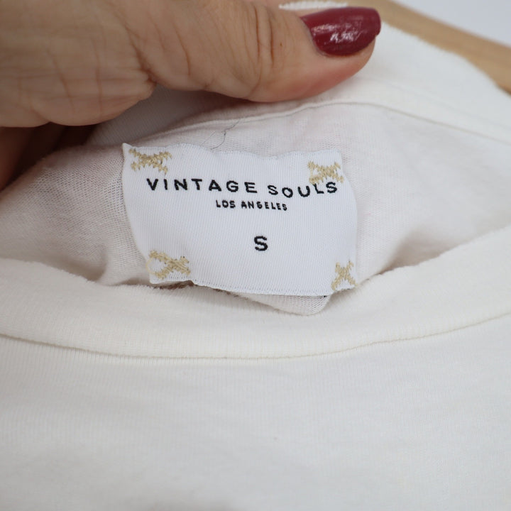 Vintage Souls T-Shirt Womens S Cycle Crew Road Masters White Graphic Excellent