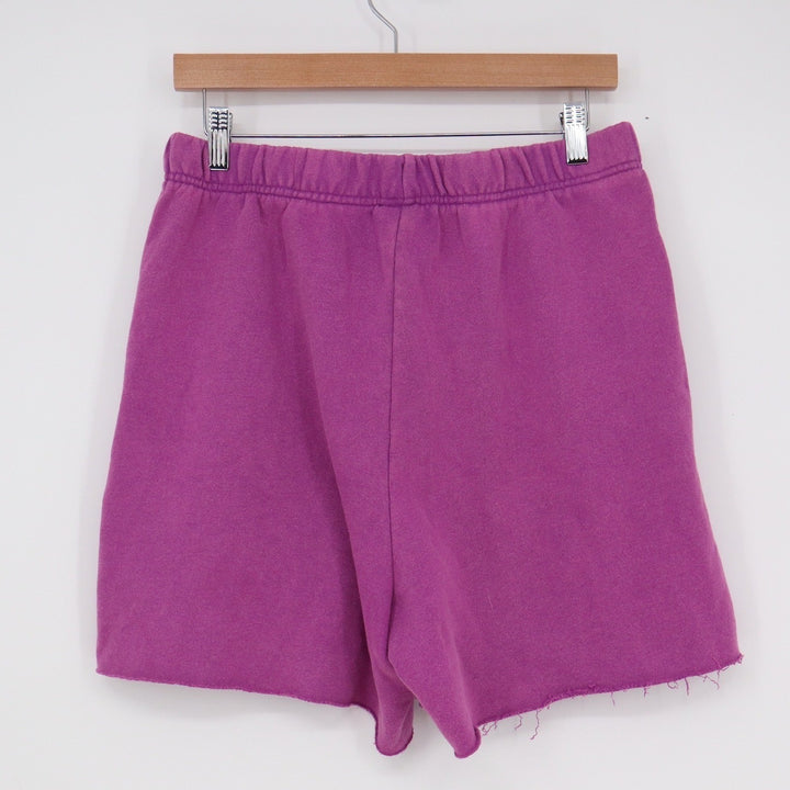 PacSun Magenta Purple Fleece Sweat Shorts Raw Hem High Waist Mens Womens Medium