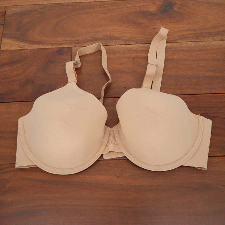 Bali Ultimate Smoothing Lightweight T Shirt Bra Womens 36C Beige Underwire Cups