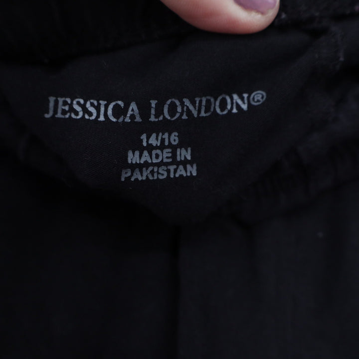 Jessica London Black Cotton Blend Stretch Leggings Size 14/16