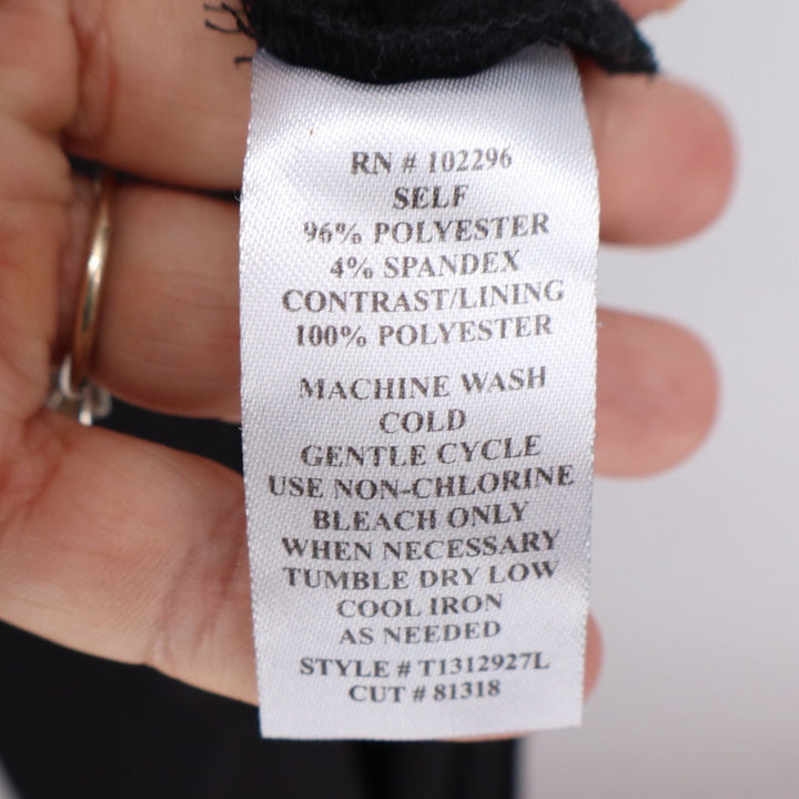 Connected Apparel Dress Womens 18W Black Ruffle V-Neck Maxi Excellent