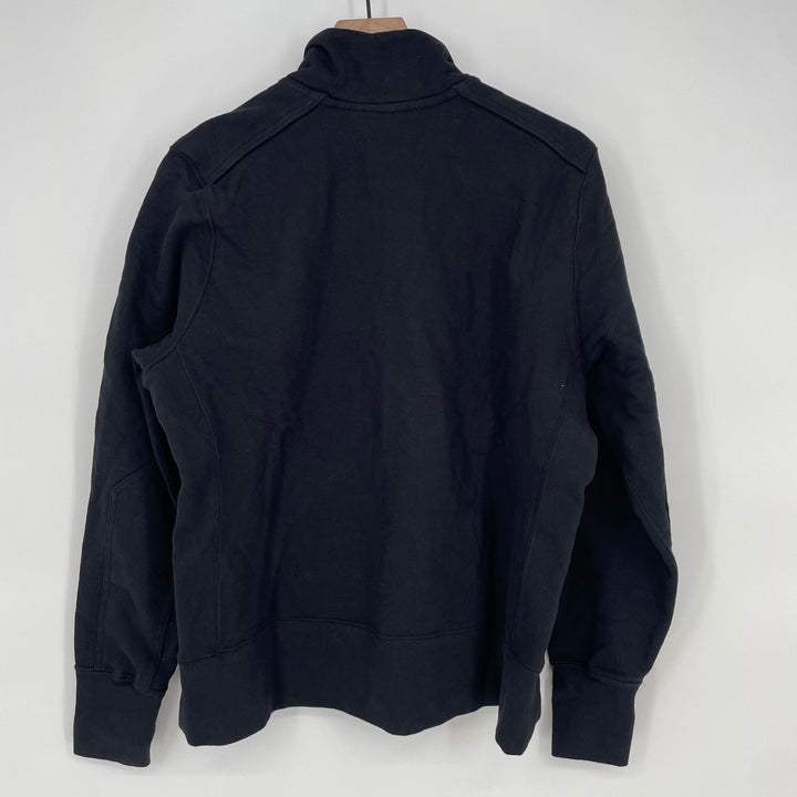American Giant Black Full Zip Mock Neck Sweatshirt Jacket Mens XL Made USA