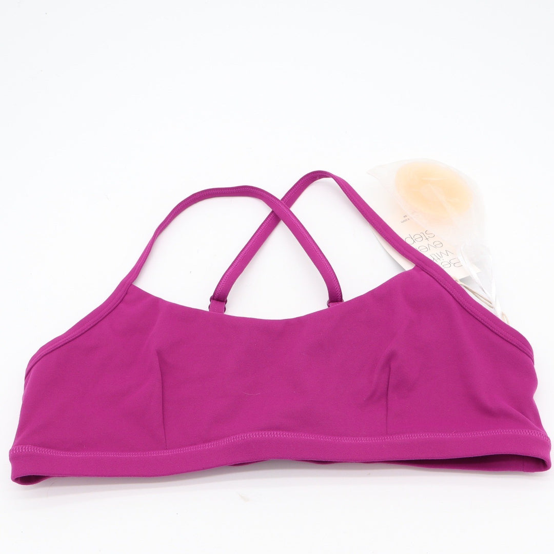 Sweetflexx Sports Bra Womens L Resistance Activewear Purple Cross-back New