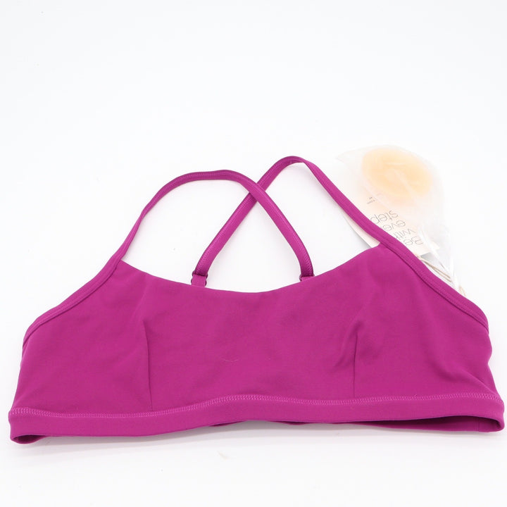 Sweetflexx Sports Bra Womens L Resistance Activewear Purple Cross-back New