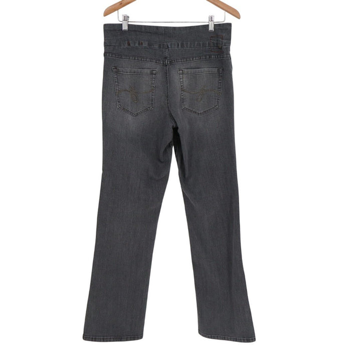 Jag Jeans Womens 16 Gray Denim Cotton Stretch Pockets Elastic Waist Straight Leg