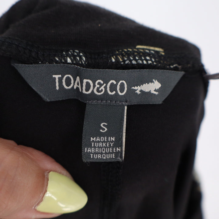Toad&Co Floral Skort Black Organic Cotton Tencel Blend Active Skirt Small