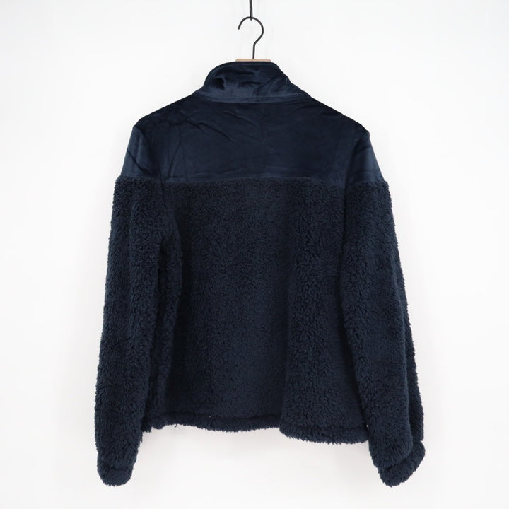 Tommy Hilfiger Sweatshirt Womens M Navy Stretch Sherpa Quarter Snap Long Sleeve