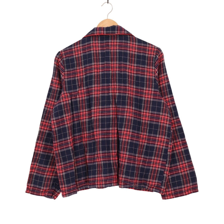 Tommy Hilfiger 2 Piece Flannel Pajama Set Womens Medium Red Blue Plaid Cotton