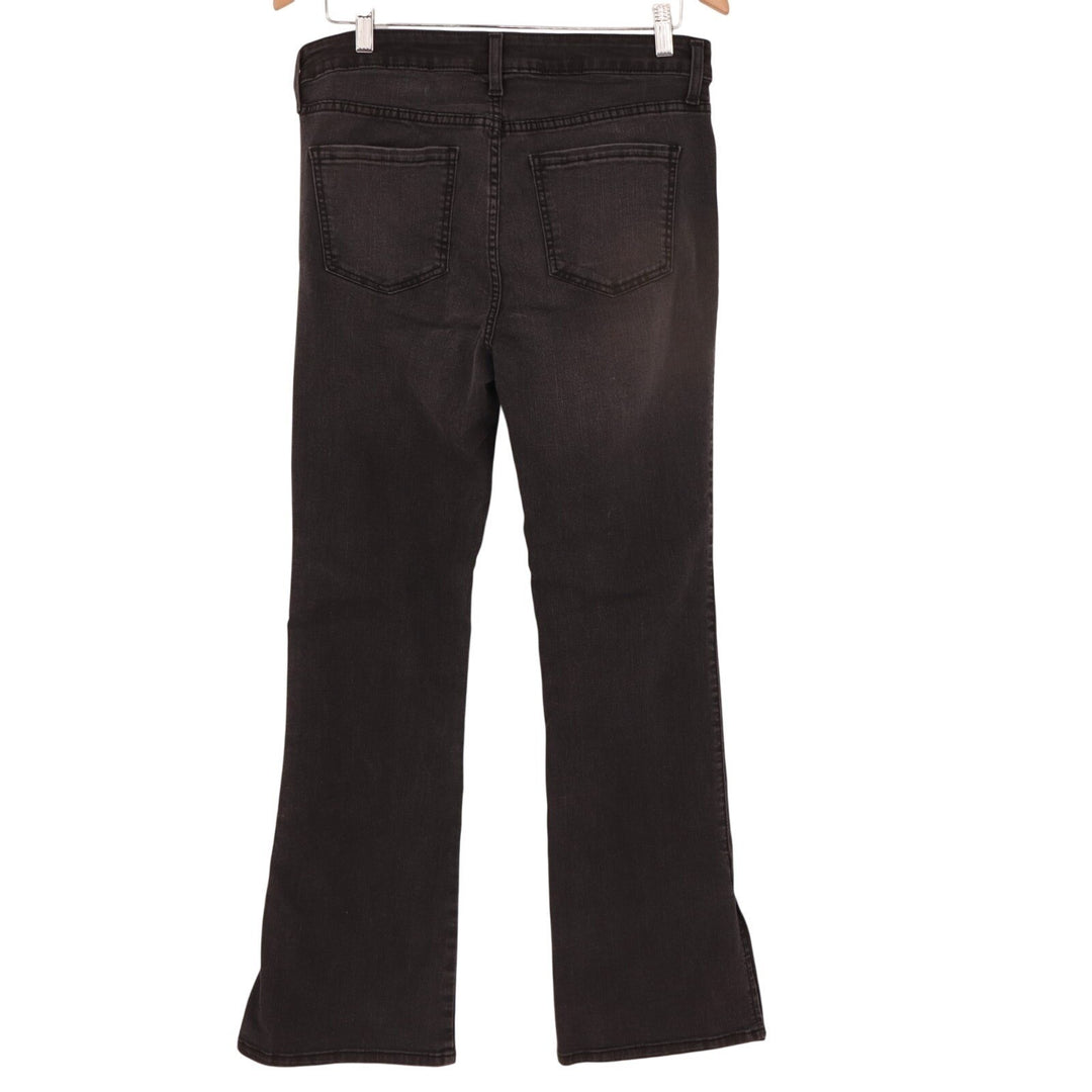 Time and Tru Bootcut Jeans Womens 10 Black Denim Cotton Stretch Mid Rise Travel