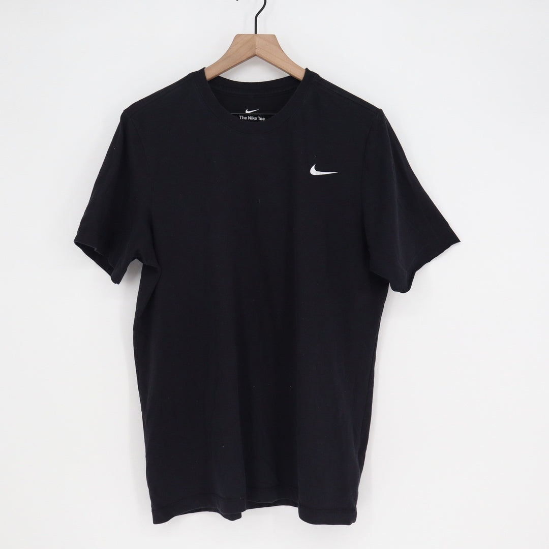 Nike Dri-FIT Short Sleeve T-Shirt Mens Large Black Swoosh Logo Tee